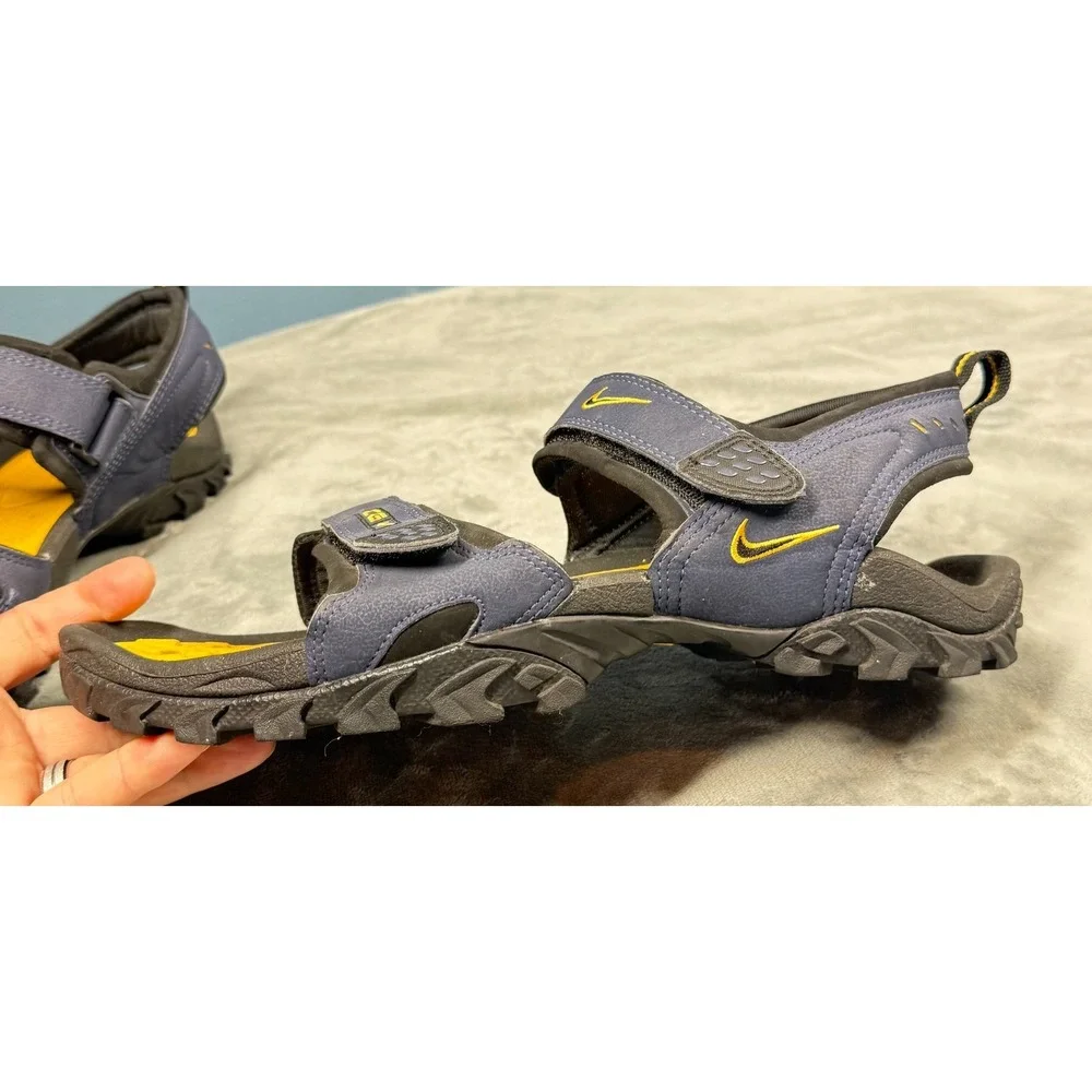 Nike ACG Sandals Mens 13 Gray Yellow Sport Hiking Strap Outdoor